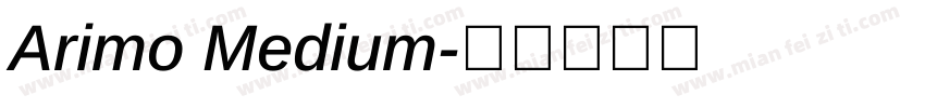 Arimo Medium字体转换